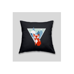 Pack de coussins 32x32 cm Renard & Ours – Housse amovible 100% coton, zip invisible